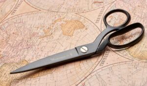 Black teflon sidebent scissors