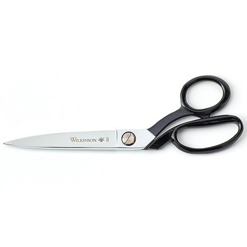 10 inch Classic Wilkinson Sewing Shears / Sidebent Scissors in front view.