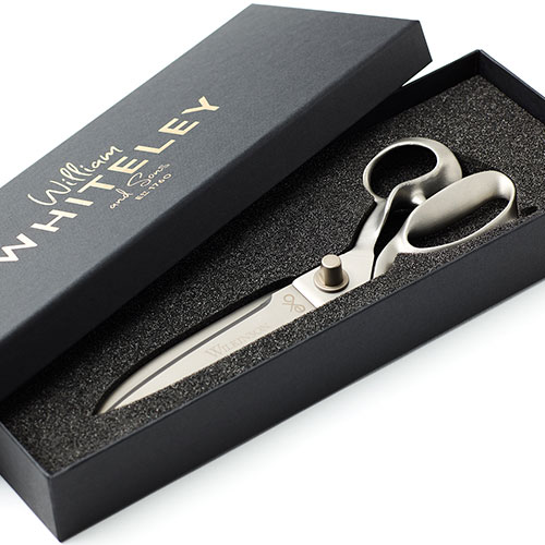 Wilkinson EXO Silver Scissors in full view with packaging.