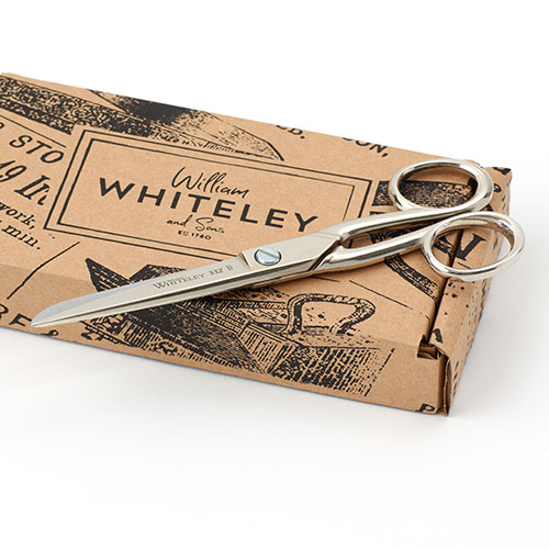 William Whiteley 6 inch Household Scissors in full view with packaging.