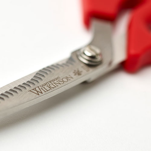 William Whiteley Lightweight Kitchen Scissors in detail of the blade.