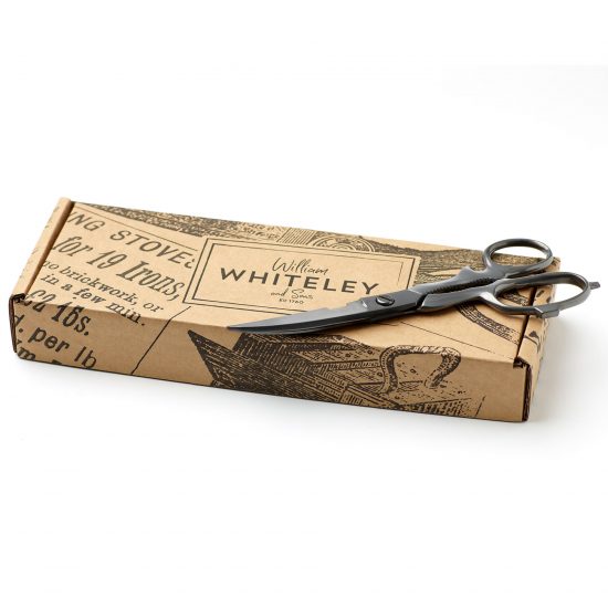 William Whiteley Expedition Scissors in full view with packaging.