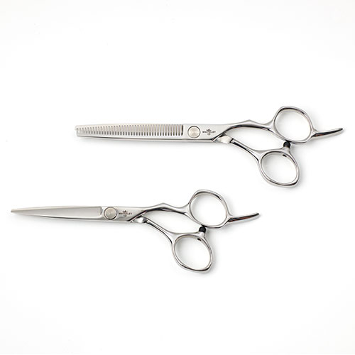 William Whiteley Professional Hair Dressing Kit in front view including Professional Hairdressing Scissors and Professional Thinning Scissors.