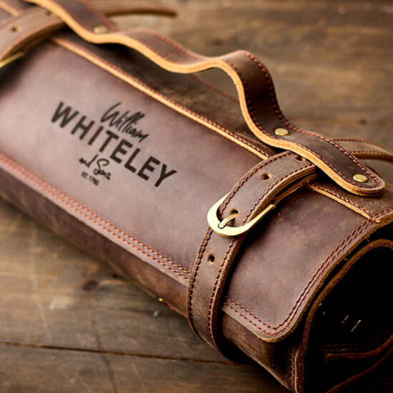 William Whiteley Chef’s Professional Damascus Knife Set - The Handcrafted Leather Roll
