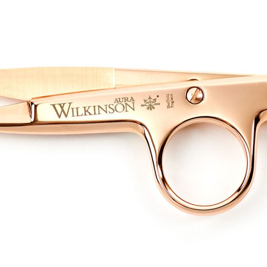 Wilkinson Rose Gold Threadclips in front view.