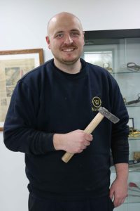 Pete with his new hammer