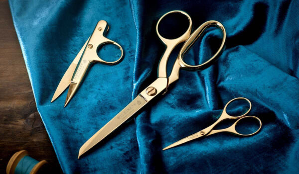 3 Piece Gold Plated Fabric Scissor Set