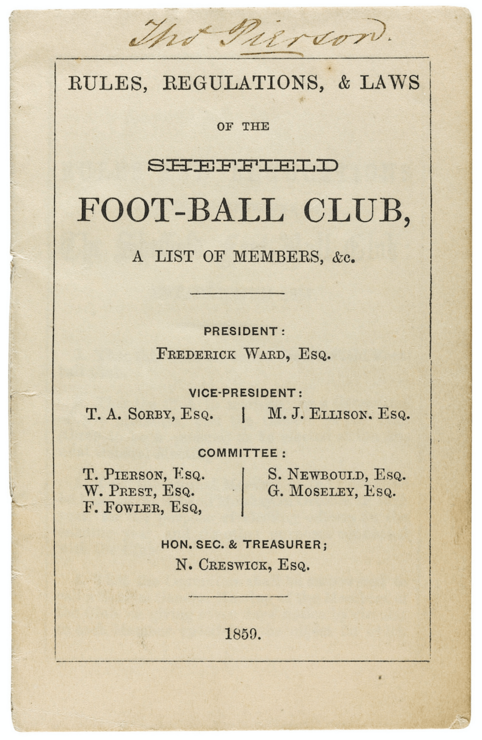Sheffield FC members 1859