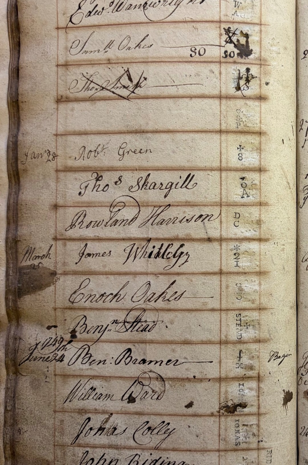 Signature of James Whiteley